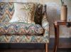 Alexandra 3 seater sofa in Kyma - Rio with Ariana cushion in Capri silk velvet - Biscuit - Beaumont & Fletcher