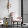 Oswald chair in Capri silk velvet- Blush - Beaumont & Fletcher