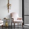 Oswald chair in Capri silk velvet- Blush - Beaumont & Fletcher Oswald chair in Capri silk velvet- Blush - Beaumont & Fletcher