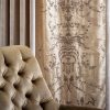 Waterford chair in Capri silk velvet - French grey with Fontainbleau curtain - Beaumont & Fletcher