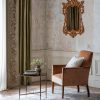 Nicholas chair in Capri silk velvet - Copper with Papageno curtains and Rococo mirror - Beaumont & Fletcher