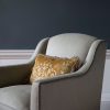 Edgar chair in Donegal - Oatmeal with Thalia cushion - Beaumont & Fletcher