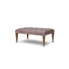 Brummel footstool in Siena leather - Beaver - Beaumont & Fletcher