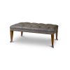 Brummel footstool in Siena leather - Sage - Beaumont & Fletcher