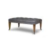 Brummel footstool in Siena leather - Sage - Beaumont & Fletcher