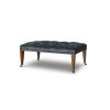 Brummel footstool in Troilus - Flint blue - Beaumont & Fletcher