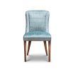 Calypso side dining chair in Como silk velvet - Teal - Beaumont & Fletcher