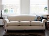 Georgian 3 seater sofa in Donegal - Oatmeal with Rossini cushion - Beaumont & Fletcher