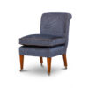 Bespoke, handmade armchair in dark blue velvet - Beaumont & Fletcher