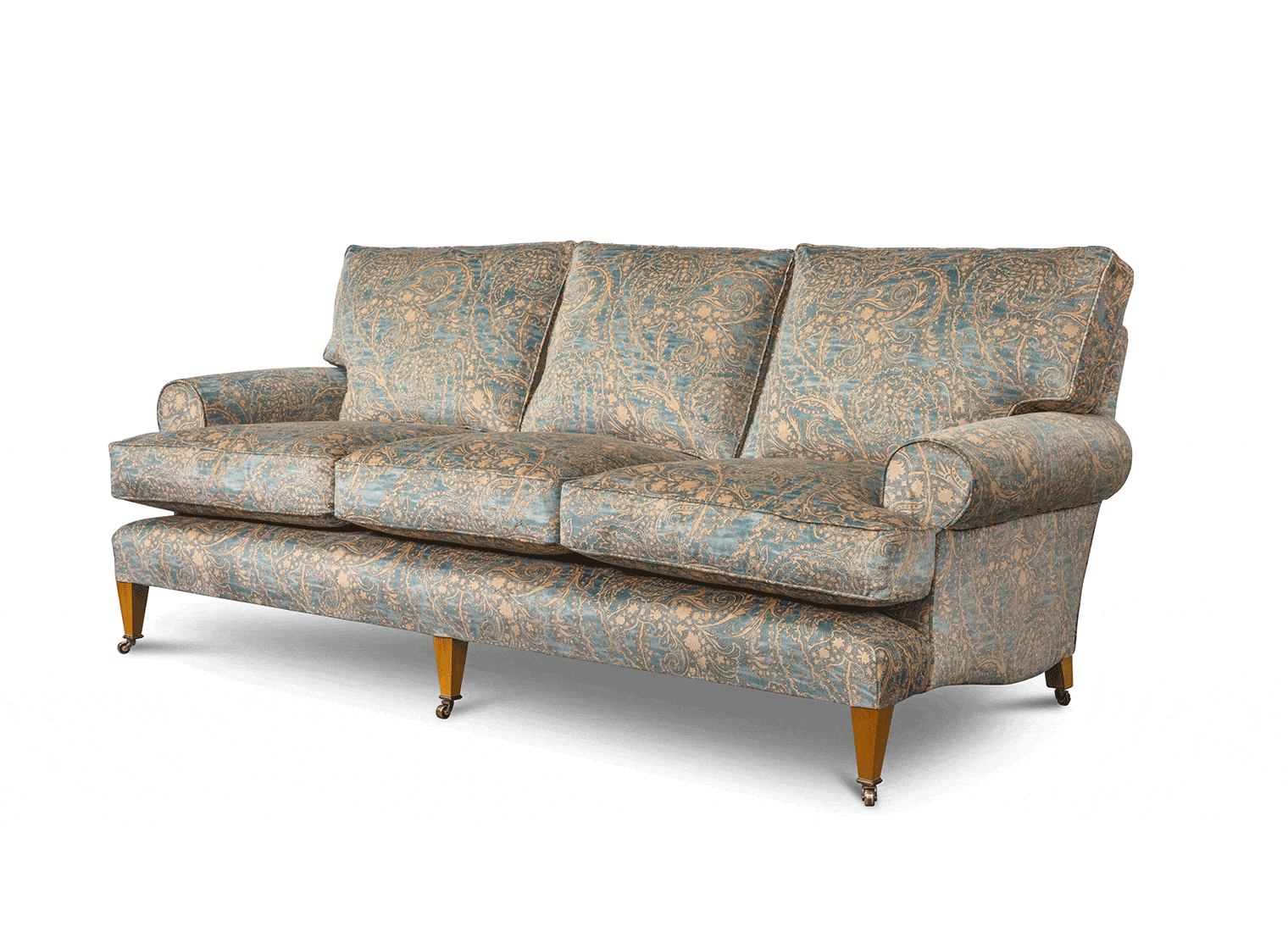 Marlborough 3 seater sofa in Balthazar - Azure - Beaumont & Fletcher