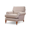 Marlborough chair in Donegal linen - Oatmeal - Beaumont & Fletcher Bespoke, handmade armchair in linen. - Beaumont & Fletcher