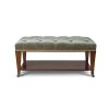 Ottoman table in Como silk velvet - Moss - Beaumont & Fletcher