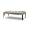 Portia footstool in Como silk velvet - Moss - Beaumont & Fletcher