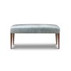 Portia footstool in Como silk velvet - Teal - Beaumont & Fletcher