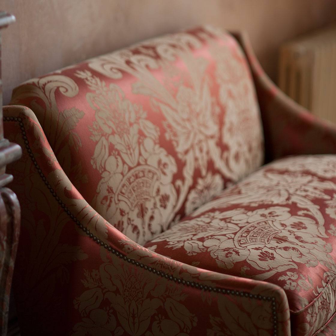 Alexandra 2 seater sofa in Leonora - Flame - Beaumont & Fletcher