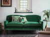 Edgar 2.5 seater sofa in Capri silk velvet - Emerald with Piet and Habibi Cushions - Beaumont & Fletcher