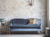 Edgar 2.5 seater sofa in Troilus - Flint blue with Felicia and Rossini cushions - Beaumont & Fletcher