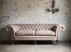 Grenville 3 seater sofa in Siena leather -Hare with Verona wall light - Beaumont & Fletcher