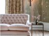 Emily 2 seater sofa in Capri silk velvet - Blush with Minerva wall light - Beaumont & Fletcher