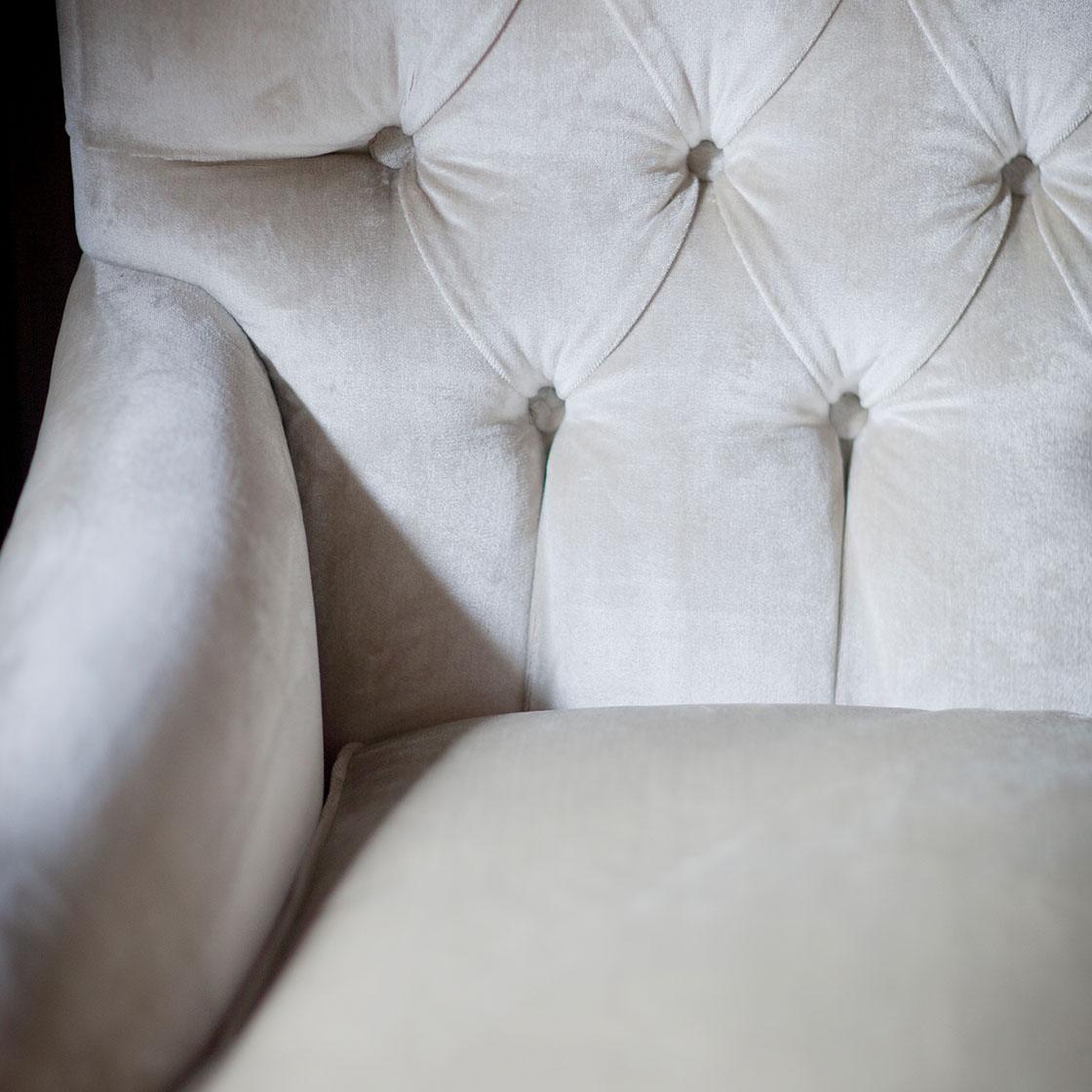 Emily 2 seater sofa in Capri silk velvet - Stone - Beaumont & Fletcher