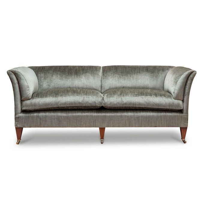 Pompadour sofa in Como silk velvet - Moss