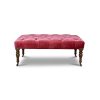 Victorian footstool in Como silk velvet - Pompeiian red - Beaumont & Fletcher