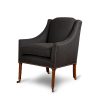 Alexandra chair in Bantry linen - Espresso - Beaumont & Fletcher