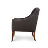 Alexandra chair in Bantry linen - Espresso - Beaumont & Fletcher Alexandra chair in Bantry linen - Espresso - Beaumont & Fletcher