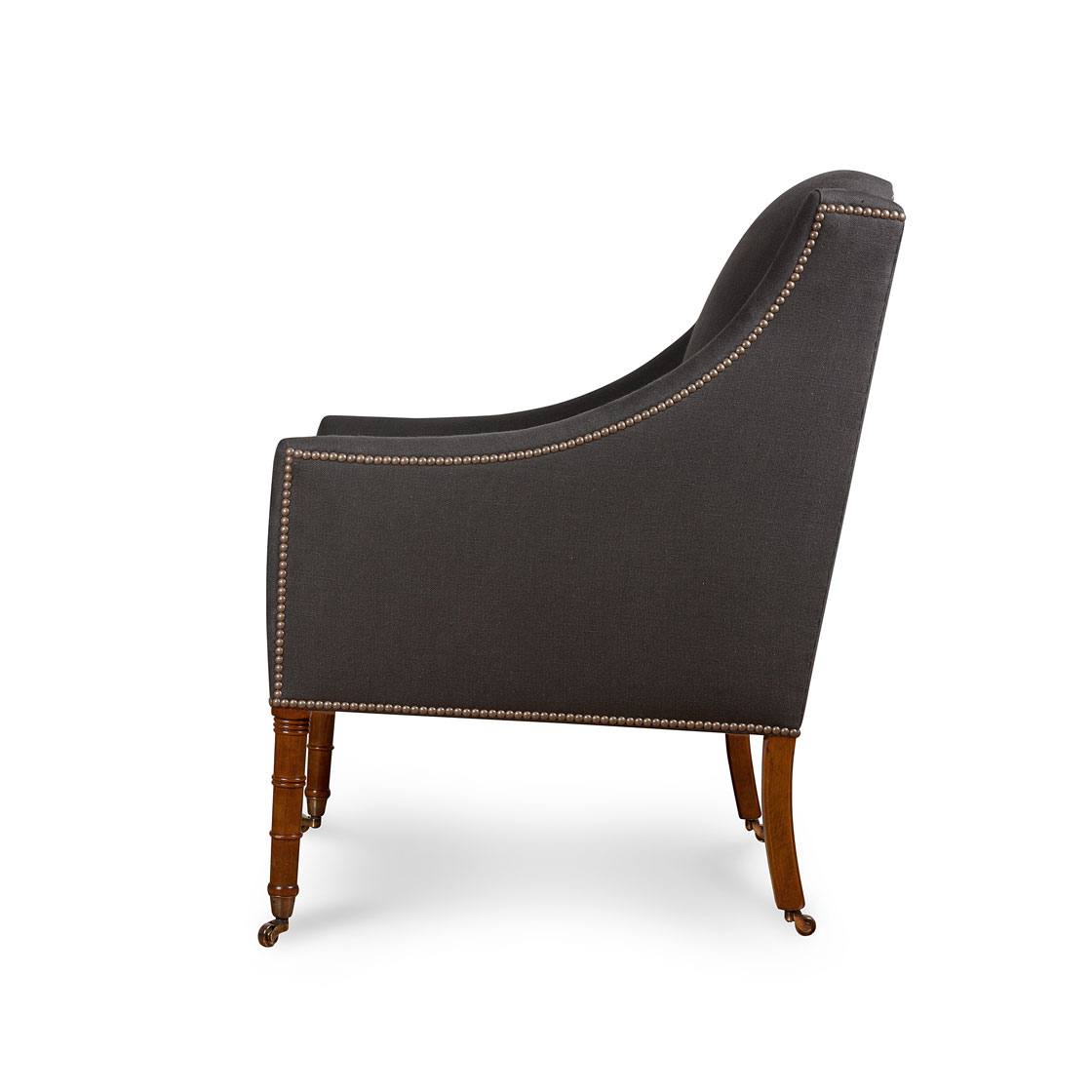 Alexandra Chair in Bantry Linen Espresso - Chairs - Beaumont & Fletcher