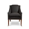 Alexandra chair in Bantry linen - Espresso - Beaumont & Fletcher Alexandra chair in Bantry linen - Espresso - Beaumont & Fletcher
