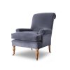 Bennett chair in Zafra cotton velvet - Graphite - Beaumont & Fletcher