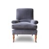 Bennett chair in Zafra cotton velvet - Graphite - Beaumont & Fletcher