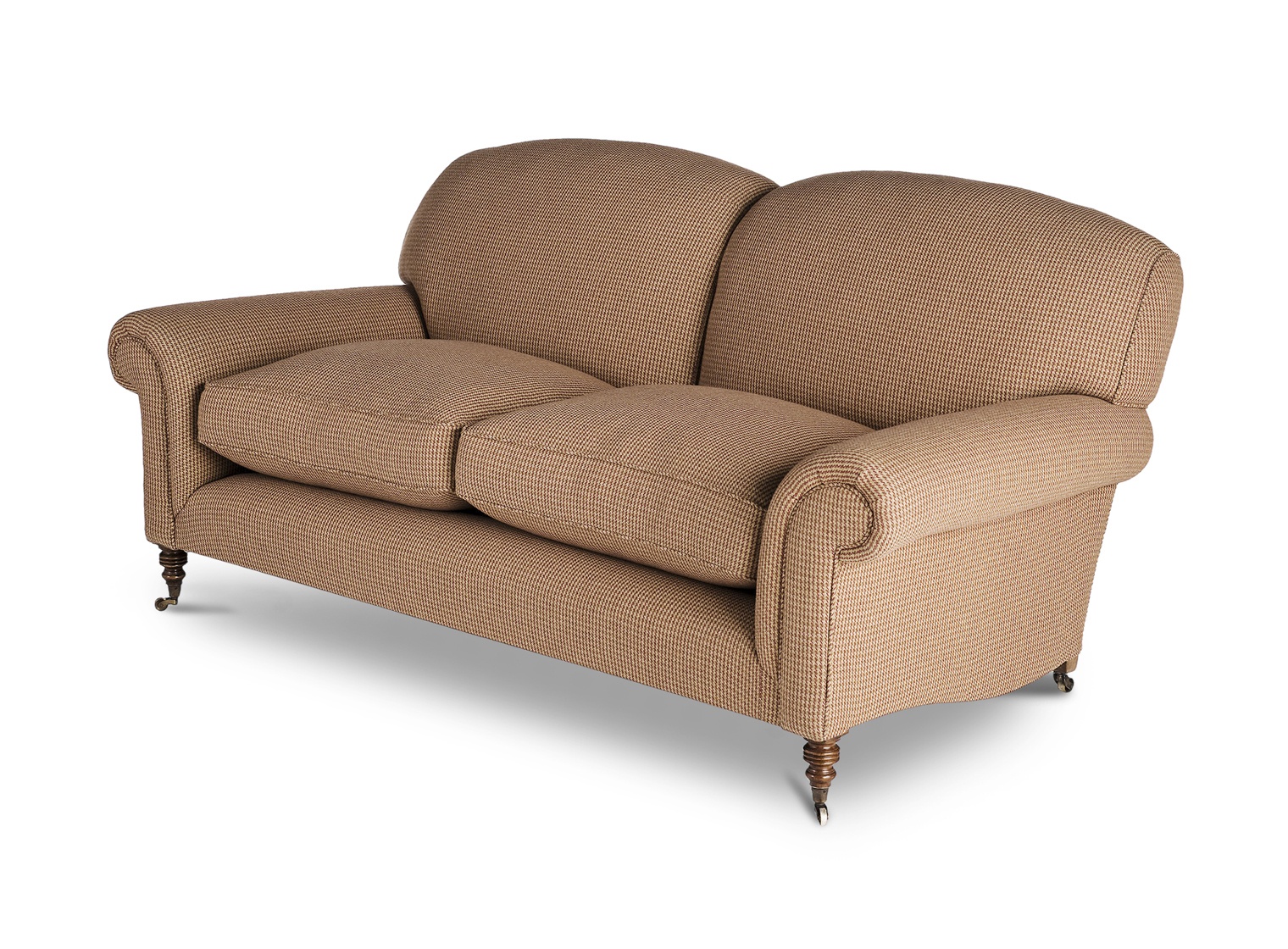 Bloomsbury 2.5 seater sofa in Argyll check - Ember red - Beaumont & Fletcher