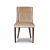 Calypso dining chair in Como silk velvet - Biscuit - Beaumont & Fletcher