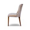 Calypso dining chair in Como silk velvet - Biscuit - Beaumont & Fletcher