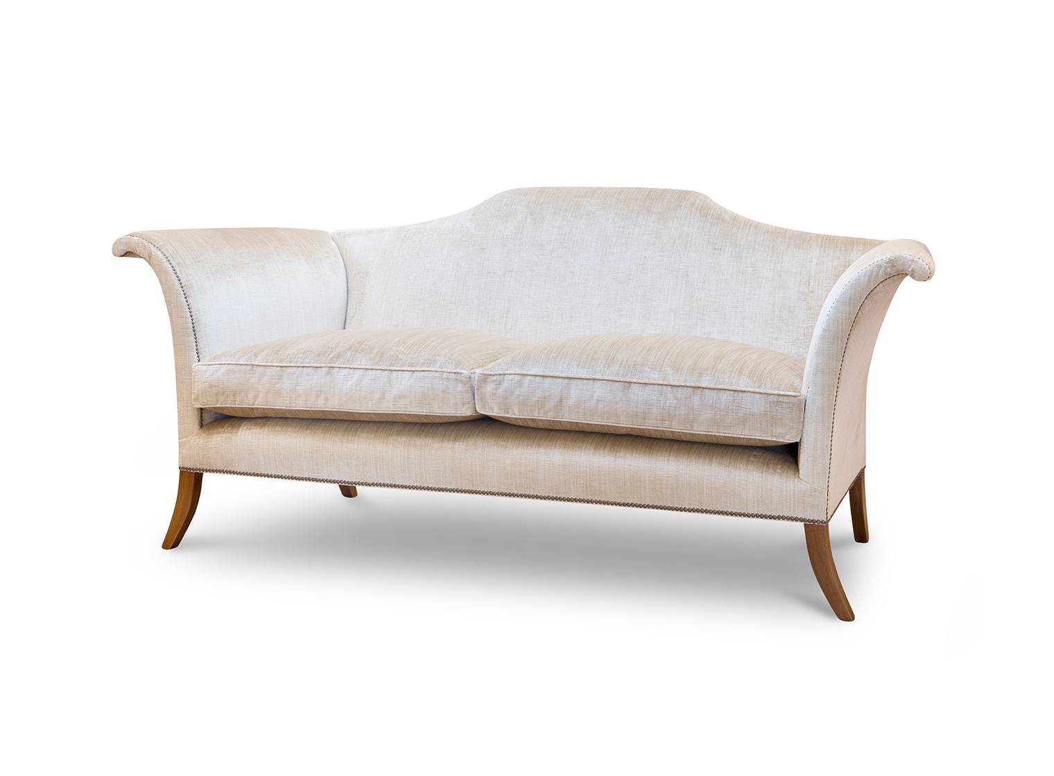 Clarence sofa in Como silk velvet - Biscuit - Beaumont & Fletcher