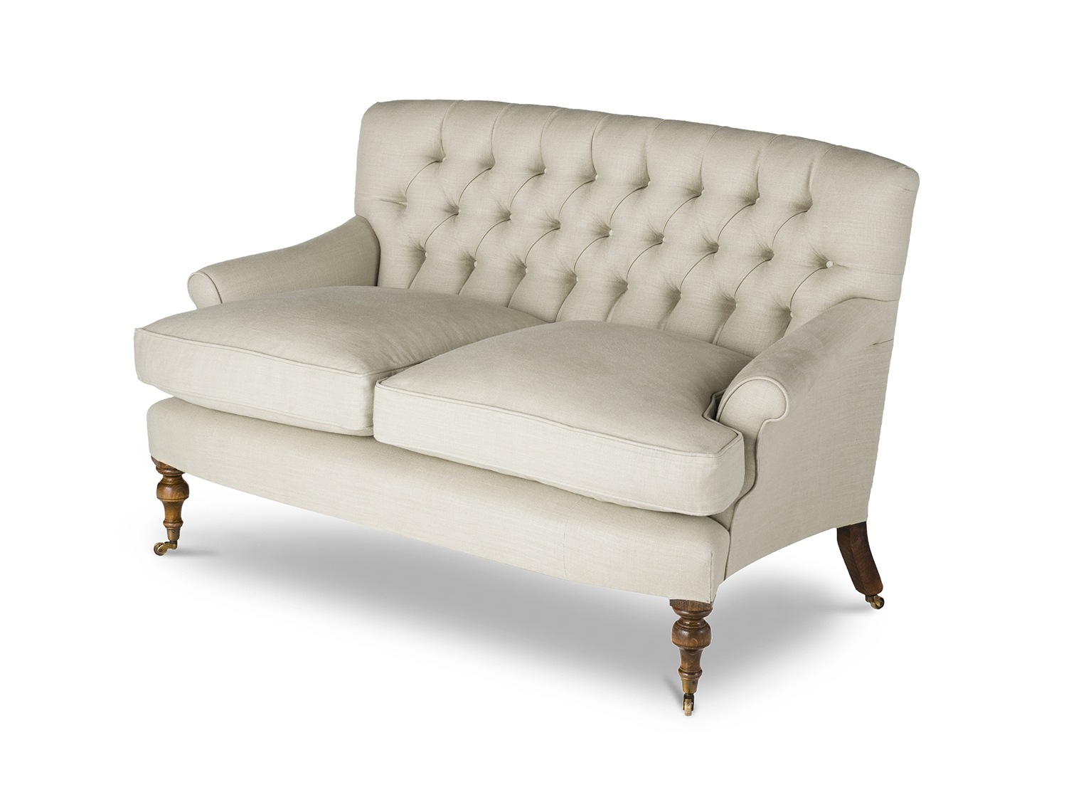 Emily 2 seater sofa in Donegal linen - Oatmeal - Beaumont & Fletcher