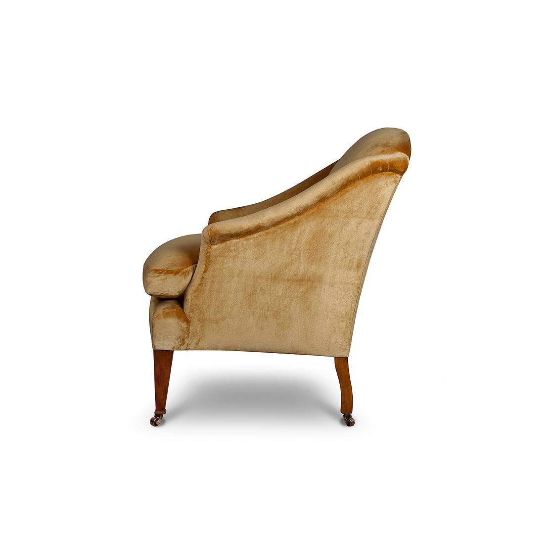 Fielding chair in Capri silk velvet - Almond - Beaumont & Fletcher