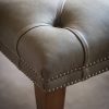 Brummel footstool in Siena leather - Sage - Beaumont & Fletcher