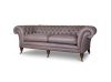 Grenville 3 seater sofa in Siena leather - Hare - Beaumont & Fletcher