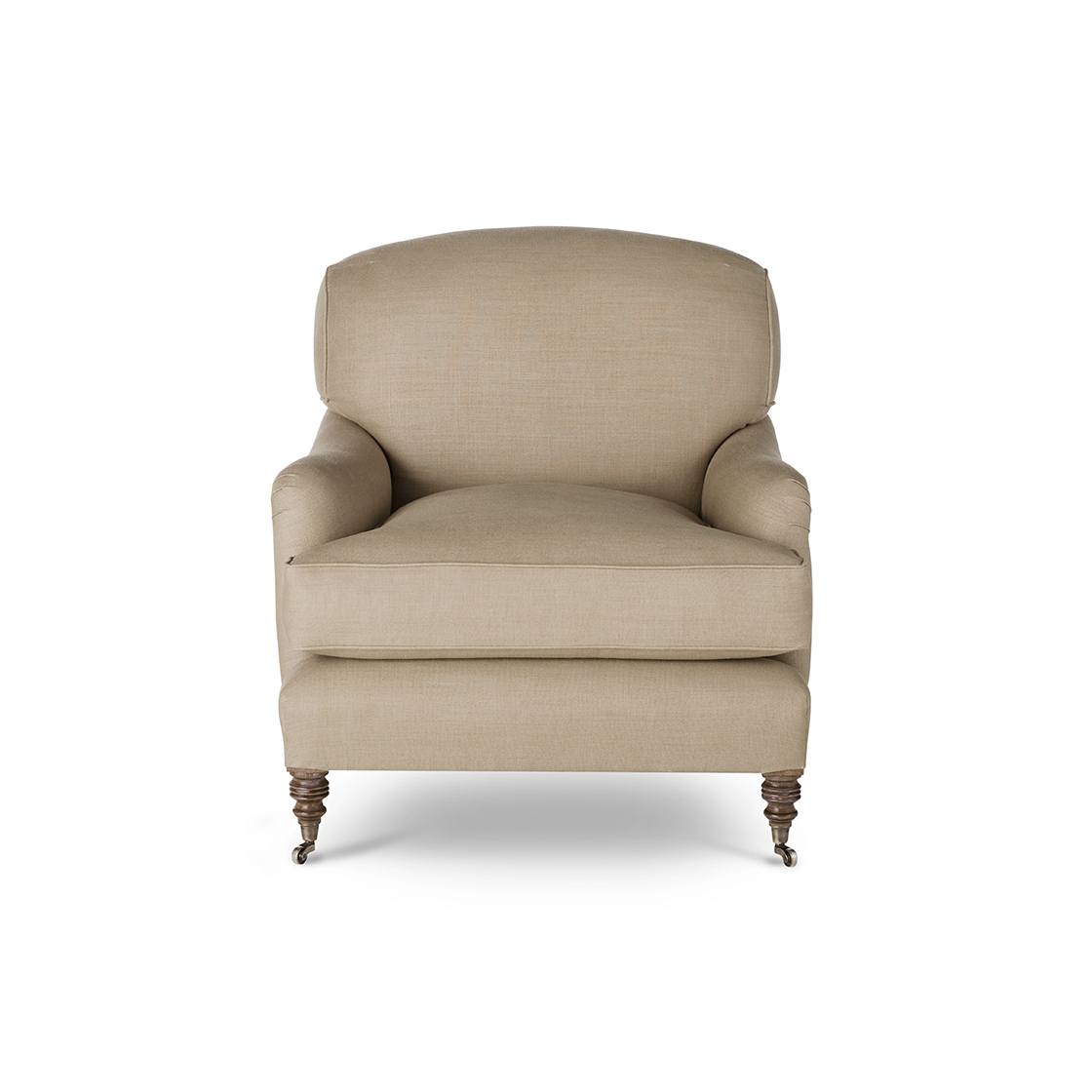 Howard chair in Bantry linen - Dark honey - Beaumont & Fletcher