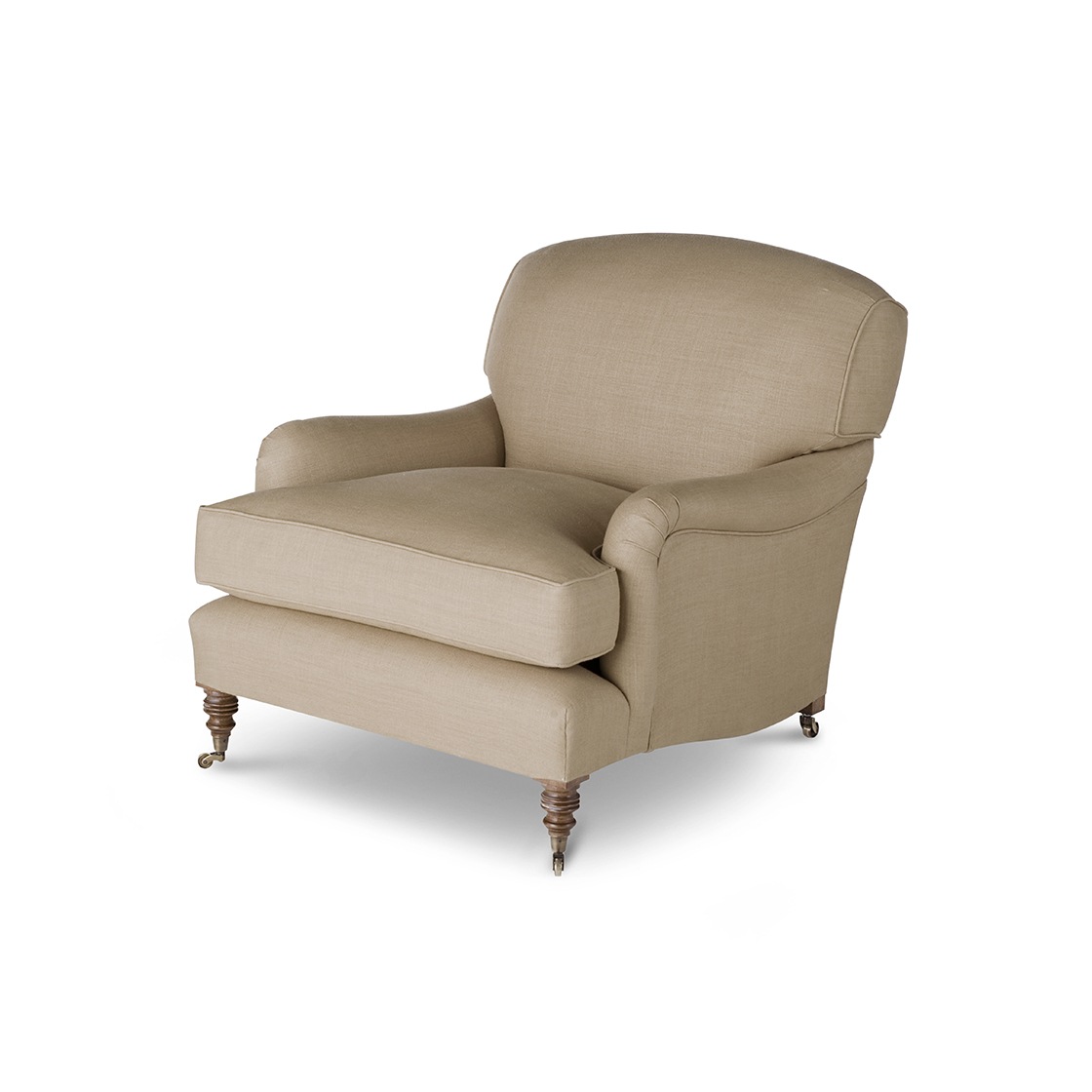 Howard chair in Bantry linen - Dark honey - Beaumont & Fletcher