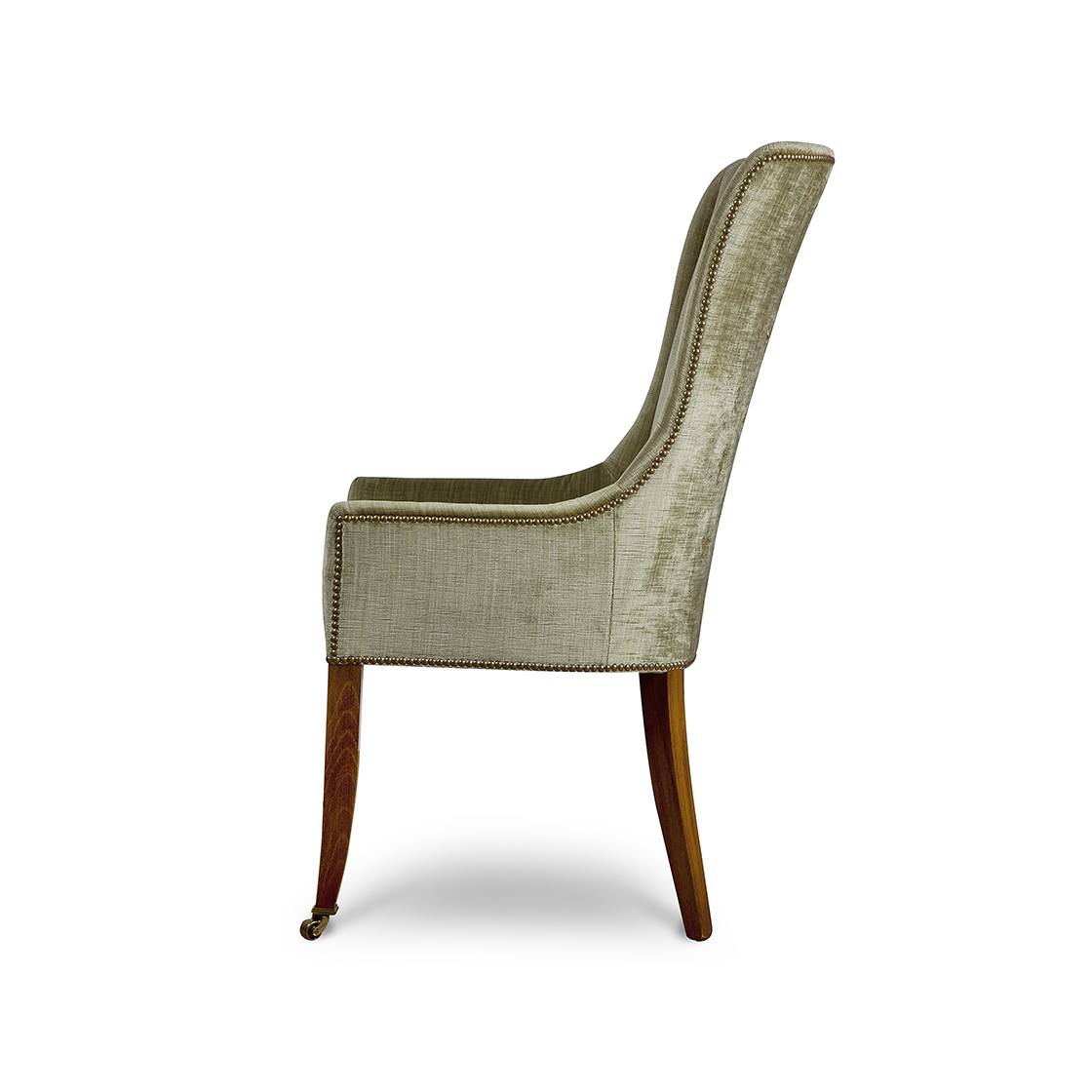 Kingsley dining chair in Como silk velvet - Fern - Beaumont & Fletcher