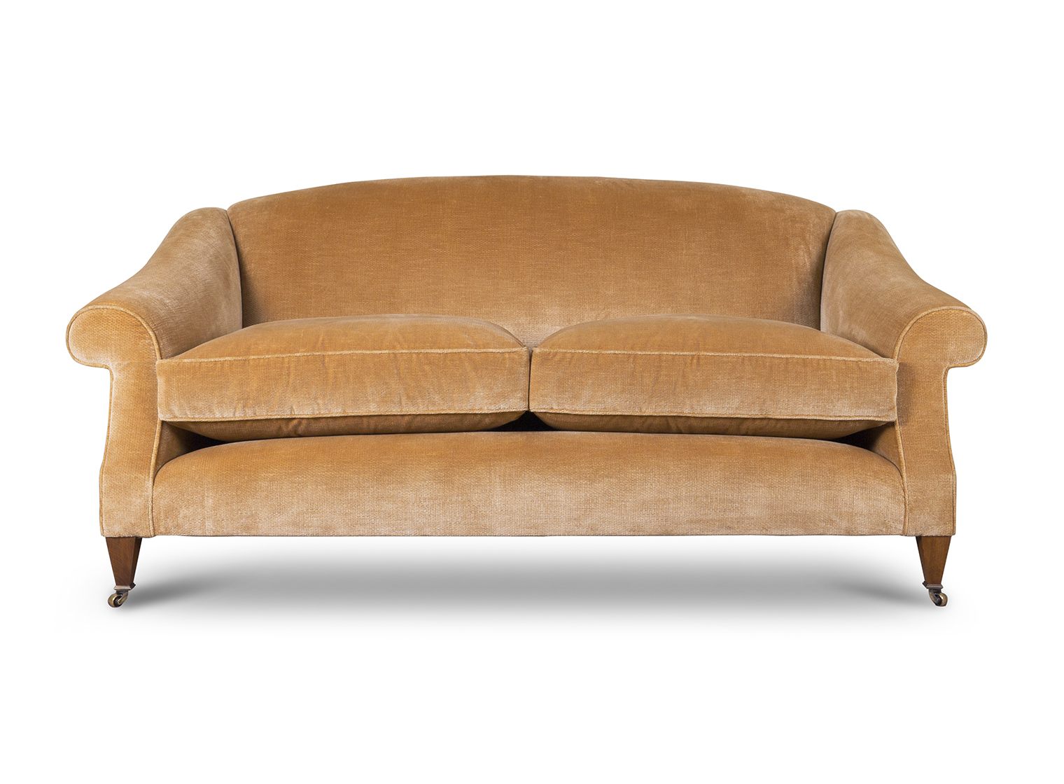 Masefield 2.5 seater sofa in Troilus velvet - Sahara - Beaumont & Fletcher