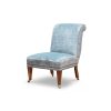 Milo chair in Como silk velvet - Teal - Beaumont & Fletcher