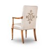 Pavilion Carver Dining Chair with Cellini Embroidery in Lagan silk - Beaumont & Fletcher - Beaumont & Fletcher