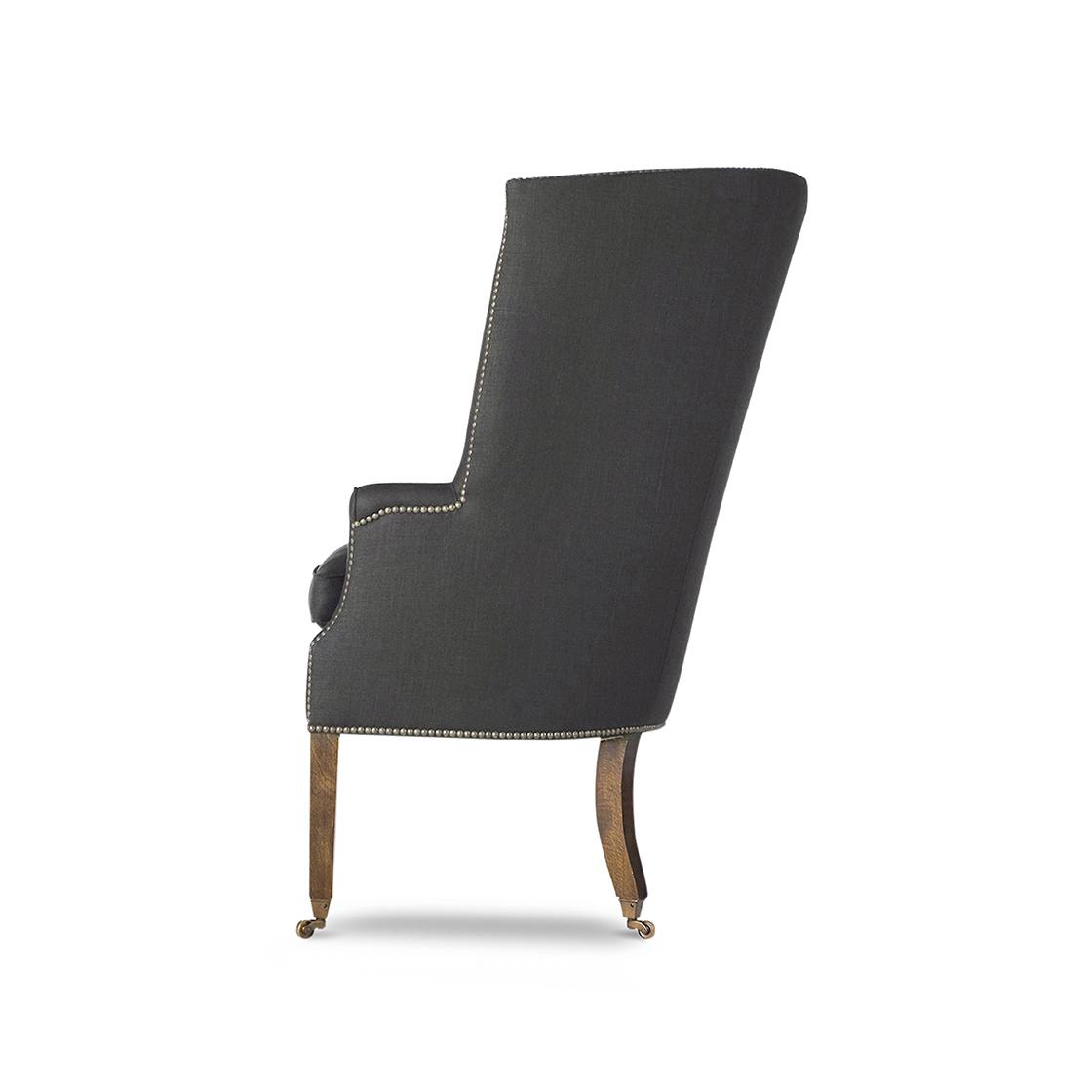 Spencer chair in Bantry linen - Espresso - Beaumont & Fletcher
