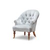 Tub chair in Capri silk velvet - Glacier - Beaumont & Fletcher