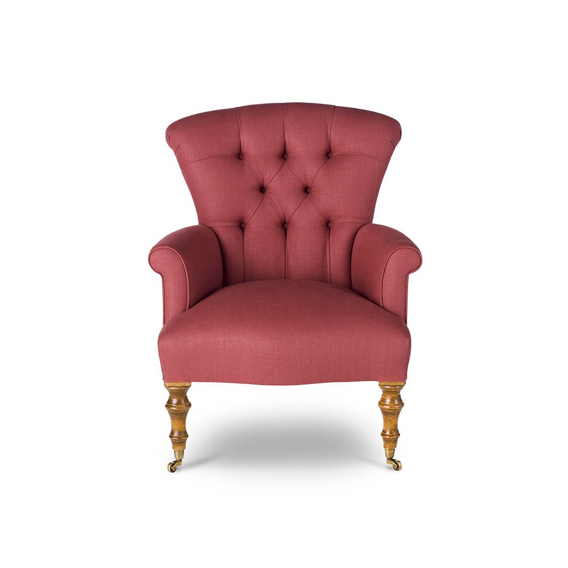 Victorian chair in Bantry linen - Lacquer red - Beaumont & Fletcher
