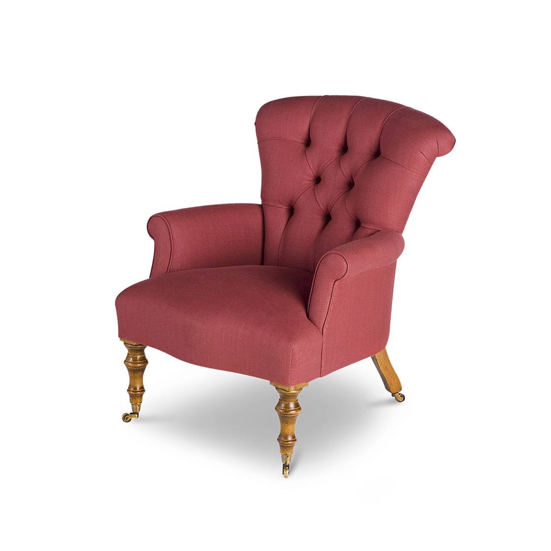 Victorian chair in Bantry linen - Lacquer red - Beaumont & Fletcher